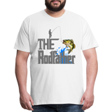 The Rodfather T-Shirt, Funny Fishing, Fishing Rod Shirt, Lake Lover Fishing Shirt, Fishing Gift For Men, Dad Fishing Shirt, Father Day Shirt - white