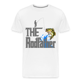 The Rodfather T-Shirt, Funny Fishing, Fishing Rod Shirt, Lake Lover Fishing Shirt, Fishing Gift For Men, Dad Fishing Shirt, Father Day Shirt - white