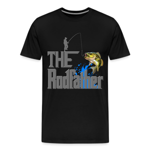 The Rodfather T-Shirt, Funny Fishing, Fishing Rod Shirt, Lake Lover Fishing Shirt, Fishing Gift For Men, Dad Fishing Shirt, Father Day Shirt - black