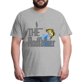 The Rodfather T-Shirt, Funny Fishing, Fishing Rod Shirt, Lake Lover Fishing Shirt, Fishing Gift For Men, Dad Fishing Shirt, Father Day Shirt - heather gray