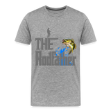 The Rodfather T-Shirt, Funny Fishing, Fishing Rod Shirt, Lake Lover Fishing Shirt, Fishing Gift For Men, Dad Fishing Shirt, Father Day Shirt - heather gray