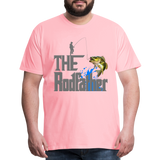 The Rodfather T-Shirt, Funny Fishing, Fishing Rod Shirt, Lake Lover Fishing Shirt, Fishing Gift For Men, Dad Fishing Shirt, Father Day Shirt - pink