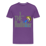 The Rodfather T-Shirt, Funny Fishing, Fishing Rod Shirt, Lake Lover Fishing Shirt, Fishing Gift For Men, Dad Fishing Shirt, Father Day Shirt - purple