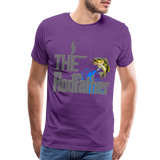 The Rodfather T-Shirt, Funny Fishing, Fishing Rod Shirt, Lake Lover Fishing Shirt, Fishing Gift For Men, Dad Fishing Shirt, Father Day Shirt - purple