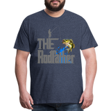 The Rodfather T-Shirt, Funny Fishing, Fishing Rod Shirt, Lake Lover Fishing Shirt, Fishing Gift For Men, Dad Fishing Shirt, Father Day Shirt - heather blue