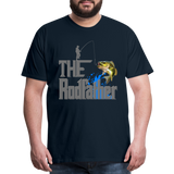 The Rodfather T-Shirt, Funny Fishing, Fishing Rod Shirt, Lake Lover Fishing Shirt, Fishing Gift For Men, Dad Fishing Shirt, Father Day Shirt - deep navy