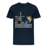 The Rodfather T-Shirt, Funny Fishing, Fishing Rod Shirt, Lake Lover Fishing Shirt, Fishing Gift For Men, Dad Fishing Shirt, Father Day Shirt - deep navy