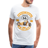 Route 66 Shirt, America's Road, Fathers Day Gift, Mother Road, Route 66 T-Shirt, Road Trip Shirt, Route 66 USA Motorcycle Biker Souvenir Tee - white