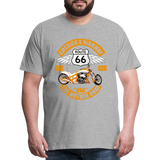 Route 66 Shirt, America's Road, Fathers Day Gift, Mother Road, Route 66 T-Shirt, Road Trip Shirt, Route 66 USA Motorcycle Biker Souvenir Tee - heather gray