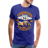 Route 66 Shirt, America's Road, Fathers Day Gift, Mother Road, Route 66 T-Shirt, Road Trip Shirt, Route 66 USA Motorcycle Biker Souvenir Tee - royal blue