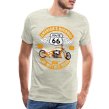 Route 66 Shirt, America's Road, Fathers Day Gift, Mother Road, Route 66 T-Shirt, Road Trip Shirt, Route 66 USA Motorcycle Biker Souvenir Tee - heather oatmeal