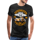 Route 66 Shirt, America's Road, Fathers Day Gift, Mother Road, Route 66 T-Shirt, Road Trip Shirt, Route 66 USA Motorcycle Biker Souvenir Tee - charcoal grey