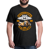 Route 66 Shirt, America's Road, Fathers Day Gift, Mother Road, Route 66 T-Shirt, Road Trip Shirt, Route 66 USA Motorcycle Biker Souvenir Tee - charcoal grey