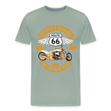 Route 66 Shirt, America's Road, Fathers Day Gift, Mother Road, Route 66 T-Shirt, Road Trip Shirt, Route 66 USA Motorcycle Biker Souvenir Tee - steel green