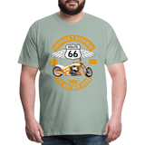 Route 66 Shirt, America's Road, Fathers Day Gift, Mother Road, Route 66 T-Shirt, Road Trip Shirt, Route 66 USA Motorcycle Biker Souvenir Tee - steel green