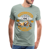 Route 66 Shirt, America's Road, Fathers Day Gift, Mother Road, Route 66 T-Shirt, Road Trip Shirt, Route 66 USA Motorcycle Biker Souvenir Tee - steel green