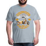 Route 66 Shirt, America's Road, Fathers Day Gift, Mother Road, Route 66 T-Shirt, Road Trip Shirt, Route 66 USA Motorcycle Biker Souvenir Tee - heather ice blue