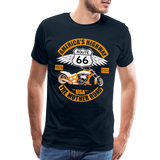 Route 66 Shirt, America's Road, Fathers Day Gift, Mother Road, Route 66 T-Shirt, Road Trip Shirt, Route 66 USA Motorcycle Biker Souvenir Tee - deep navy