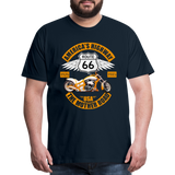 Route 66 Shirt, America's Road, Fathers Day Gift, Mother Road, Route 66 T-Shirt, Road Trip Shirt, Route 66 USA Motorcycle Biker Souvenir Tee - deep navy