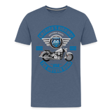 America's Road, Route 66 Shirt, Fathers Day Gift, Mother Road, Route 66 T-Shirt, Road Trip Shirt, Route 66 USA Motorcycle Biker Souvenir Tee - heather blue