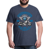 America's Road, Route 66 Shirt, Fathers Day Gift, Mother Road, Route 66 T-Shirt, Road Trip Shirt, Route 66 USA Motorcycle Biker Souvenir Tee - heather blue