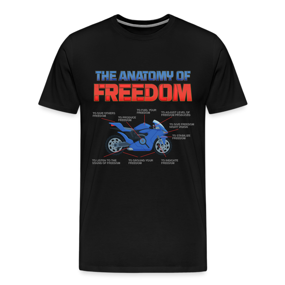 The Anatomy Of Freedom Shirt, Motorcycle Shirt, Biker Shirt, Motorcycle Gift, Gift For Biker, Motor Cross, Motorcycle Anatomy, Sports Bike. - black