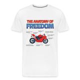 Motorcycle Gift, The Anatomy Of Freedom Shirt, Motorcycle Shirt, Biker Shirt, Motorcycle Gift, Gift For Biker, Motor Cross, Motorcycle Anatomy, Sports Bike - white