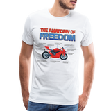 Motorcycle Gift, The Anatomy Of Freedom Shirt, Motorcycle Shirt, Biker Shirt, Motorcycle Gift, Gift For Biker, Motor Cross, Motorcycle Anatomy, Sports Bike - white