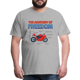 Motorcycle Gift, The Anatomy Of Freedom Shirt, Motorcycle Shirt, Biker Shirt, Motorcycle Gift, Gift For Biker, Motor Cross, Motorcycle Anatomy, Sports Bike - heather gray