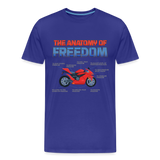 Motorcycle Gift, The Anatomy Of Freedom Shirt, Motorcycle Shirt, Biker Shirt, Motorcycle Gift, Gift For Biker, Motor Cross, Motorcycle Anatomy, Sports Bike - royal blue