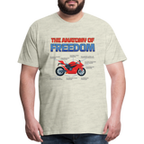 Motorcycle Gift, The Anatomy Of Freedom Shirt, Motorcycle Shirt, Biker Shirt, Motorcycle Gift, Gift For Biker, Motor Cross, Motorcycle Anatomy, Sports Bike - heather oatmeal