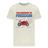 Motorcycle Gift, The Anatomy Of Freedom Shirt, Motorcycle Shirt, Biker Shirt, Motorcycle Gift, Gift For Biker, Motor Cross, Motorcycle Anatomy, Sports Bike - heather oatmeal