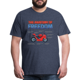 Motorcycle Gift, The Anatomy Of Freedom Shirt, Motorcycle Shirt, Biker Shirt, Motorcycle Gift, Gift For Biker, Motor Cross, Motorcycle Anatomy, Sports Bike - heather blue