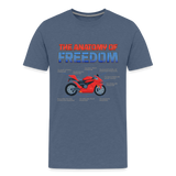 Motorcycle Gift, The Anatomy Of Freedom Shirt, Motorcycle Shirt, Biker Shirt, Motorcycle Gift, Gift For Biker, Motor Cross, Motorcycle Anatomy, Sports Bike - heather blue