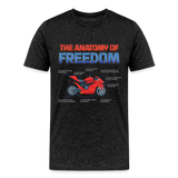 Motorcycle Gift, The Anatomy Of Freedom Shirt, Motorcycle Shirt, Biker Shirt, Motorcycle Gift, Gift For Biker, Motor Cross, Motorcycle Anatomy, Sports Bike - charcoal grey