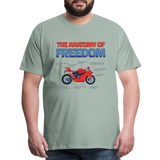 Motorcycle Gift, The Anatomy Of Freedom Shirt, Motorcycle Shirt, Biker Shirt, Motorcycle Gift, Gift For Biker, Motor Cross, Motorcycle Anatomy, Sports Bike - steel green