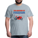 Motorcycle Gift, The Anatomy Of Freedom Shirt, Motorcycle Shirt, Biker Shirt, Motorcycle Gift, Gift For Biker, Motor Cross, Motorcycle Anatomy, Sports Bike - heather ice blue