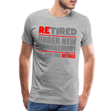 Retirement Gift, Retirement Shirt, Retired Shirt, Officially Retired, Funny Retirement Shirt, Vacation Shirt, Retired Under New Management Shirt, See Wife For Details, Seniors, Pensioner, Grandparents, - heather gray