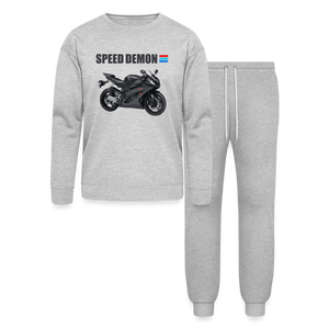 Motorcycle Shirt, Biker Shirt, Motorcycle Gift, Speed Demon Shirt, Motorcycle Tshirt, Motorcycle T Shirt, Racing Shirt, Sports Bike Shirt, Lounge Wear Set by Bella + Canvas - heather gray