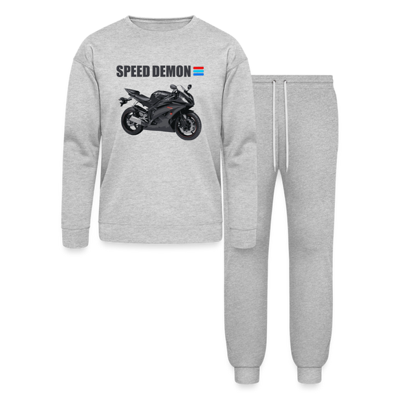 Motorcycle Shirt, Biker Shirt, Motorcycle Gift, Speed Demon Shirt, Motorcycle Tshirt, Motorcycle T Shirt, Racing Shirt, Sports Bike Shirt, Lounge Wear Set by Bella + Canvas - heather gray