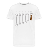 Wrench Bottle Opener Shirt, Funny Mechanic Shirt, Tools Car Fix Shirt, Engineer Gift Shirt, For Him Her T-shirt - white