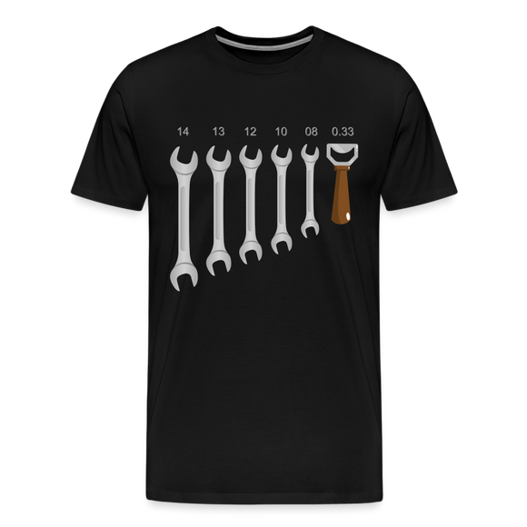 Wrench Bottle Opener Shirt, Funny Mechanic Shirt, Tools Car Fix Shirt, Engineer Gift Shirt, For Him Her T-shirt - black