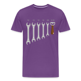 Wrench Bottle Opener Shirt, Funny Mechanic Shirt, Tools Car Fix Shirt, Engineer Gift Shirt, For Him Her T-shirt - purple