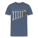 Wrench Bottle Opener Shirt, Funny Mechanic Shirt, Tools Car Fix Shirt, Engineer Gift Shirt, For Him Her T-shirt - heather blue