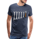 Wrench Bottle Opener Shirt, Funny Mechanic Shirt, Tools Car Fix Shirt, Engineer Gift Shirt, For Him Her T-shirt - heather blue