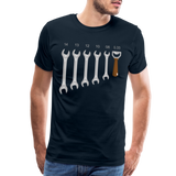 Wrench Bottle Opener Shirt, Funny Mechanic Shirt, Tools Car Fix Shirt, Engineer Gift Shirt, For Him Her T-shirt - deep navy