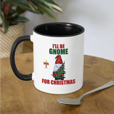 I'll Be Gnome For Christmas Mug, Funny Christmas Gnome Mug, Gnomes Christmas, Gnomes Christmas Mug, Christmas Gift For Her, Christmas Contrast Coffee Mug - white/black