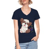 Dog Mama Shirt, Dog Lover Shirt, Cute Dog Shirt, Tattoo Dog Shirt, Funny Dog Shirt, Pet Lover Shirt, Dog Mom Shirt, Gift For Her - navy