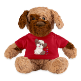 Dog Mama Plushy, Dog Lover Plushy, I Love Mom Dog Plushy, Funny Dog Lover Plushy, Plushy Dog With Shirt, Dog Dad Plushy, Dog Mom Plushy, Gift For Her, - red