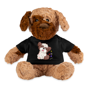 Dog Mama Plushy, Dog Lover Plushy, I Love Mom Dog Plushy, Funny Dog Lover Plushy, Plushy Dog With Shirt, Dog Dad Plushy, Dog Mom Plushy, Gift For Her, - black